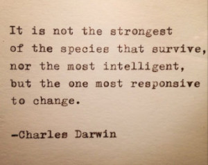 Charles Darwin Quote Typed on Typew riter ...