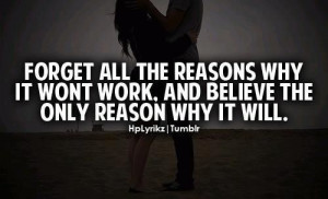 Forget all the reasons why it won't work