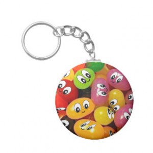 Cute Jelly Bean Smileys Key Chain