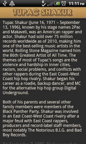 View bigger - Tupac Shakur Quotes Says for Android screenshot
