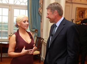 Christina Aguilera and David Novak were honored for their world hunger ...