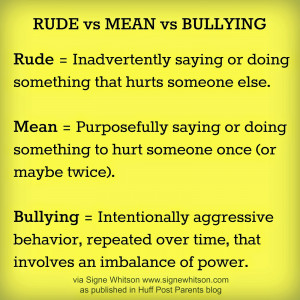 Miscommunication Between Home and School: Rude vs Mean vs Bullying