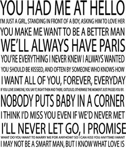 Fools rush in Gone with the wind The notebook My best friend ...