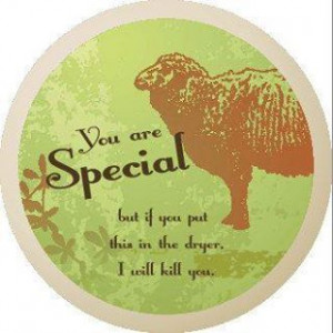 Funny knitting humor: You are special, but if you put this in the ...