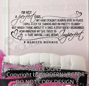 Marilyn Monroe Wall Quotes Vinyl Sticker Quote Art Decor Love ...