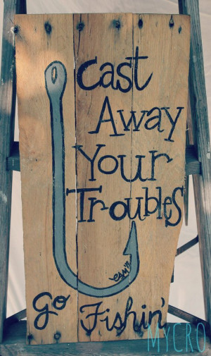 Cute handpainted hook and fishing quote on an upcycled by MyCRO, $30 ...