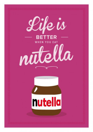 Nutella Retro Inspirational . Quote Giclee Art Print - Vintage ...