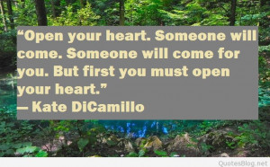 Open your heart quote