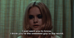 reaction, guy, buffalo 66, nicest, nice, love quote