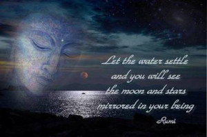 ... settle and you will see the moon and stars mirrored in your being