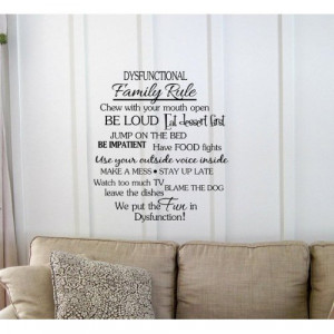 we put the fun in dysfunction vinyl wall art inspirational quotes ...