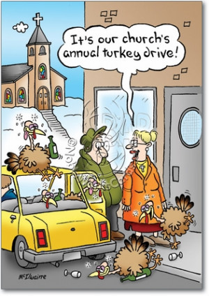 Drunk Turkey Drive Humor Image Thanksgiving Paper Card Nobleworks