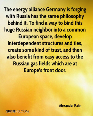 The energy alliance Germany is forging with Russia has the same ...