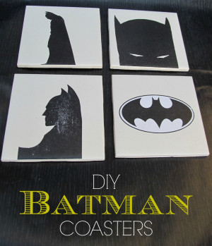 DIY Batman Coasters from It's Always Ruetten made with #ModPodge # ...