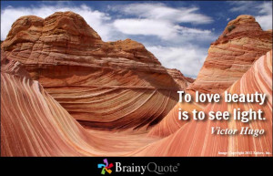To love beauty is to see light. - Victor Hugo