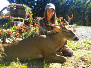 Thread: Female bowhunter tagged her first ever buck (Pix)