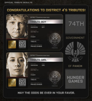 District 4 tributes, 74th Hunger Games