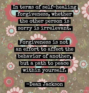 Self-healing forgiveness