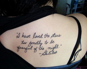 Quote Tattoo On Back