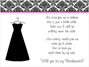 Shop our Store > Will you be my Bridesmaid Poem Cards