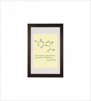 Chemistry - Fleming quote and penicillin molecule by frameitposters