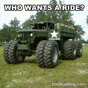 The Army Truck on wheels
