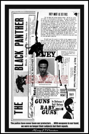 Huey P. Newton: Newspaper by Julian Madyun is a photographic poster ...