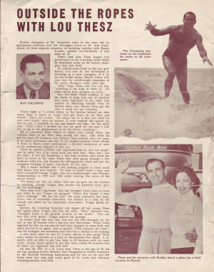 lou thesz outside the ropes with lou thesz article