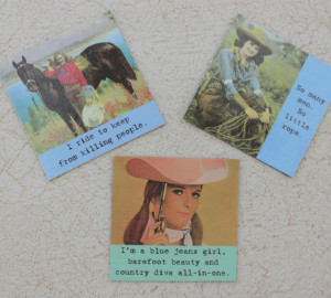 Magnets for the Cowgirl at Heart Three Sassy Sayings