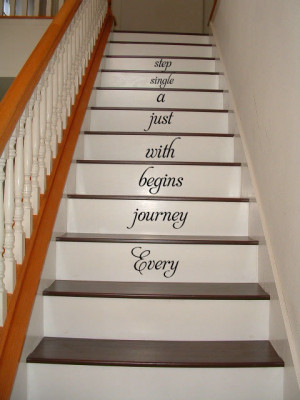 Every journey begins with STAIRS stairway Vinyl Decal Vinyl Decal Home ...