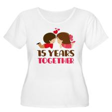 15 Years Together Anniversary Women's Plus Size Sc for