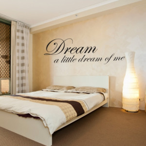 Dream A Little Dream Of Me Wall Sticker - Wall Quotes