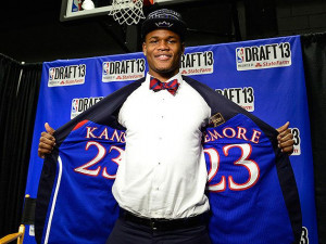 Ben McLemore had his Kansas jersey sewn into the lining of his suit he ...