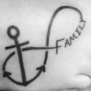 My first! #tattoo #family #anchor