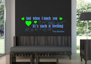 THE-BEATLES-QUOTE-SONG-WALL-ART-DECAL-STICKERS-VINYL-ROOM-BEDROOM ...