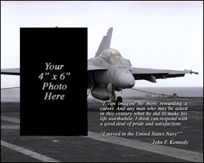 Navy JFK Quote Picture Frame (Super Hornet Version)