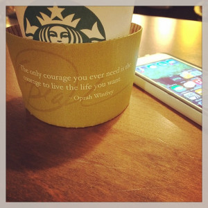 ... quote from Starbucks this evening #OprahWinfrey #starbucks ☕️