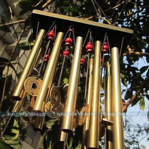 ... -10-Tubes-Wind-Chimes-Coin-Money-Quote-Yard-Garden-Outdoor-Decor-65cm