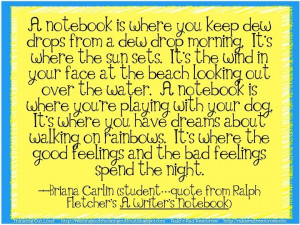 writer's notebook...