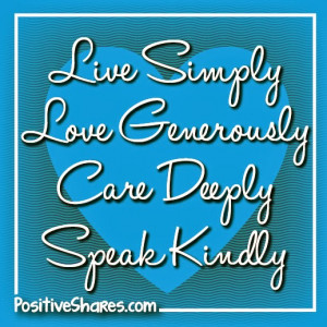 Live Simply Love Generously