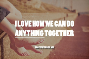 It's so natural. I would hope that there is other people in the world ...