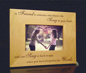 ... quotes. Personalised engraved wood wooden photo frame. 