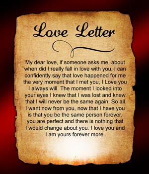 For Me Love is You - Letter