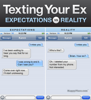 Texting Your Ex: Expectations Vs. Reality.