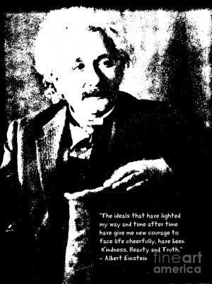 Albert Einstein Quote - Ideals - 1931 Litho Photograph