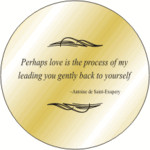Solid Brass Pocket Compass: Saint Exupery Quote
