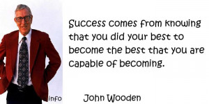 ... you did your best to become the best that you are capable of becoming