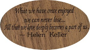 Soothing Memory Windchime - Helen Keller Comfort Quotation
