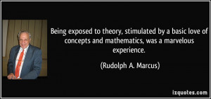 Being exposed to theory, stimulated by a basic love of concepts and ...