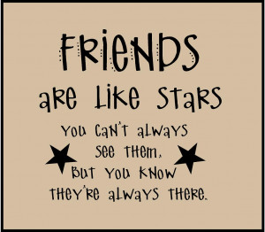 Friends Are Like Stars Wallpaper